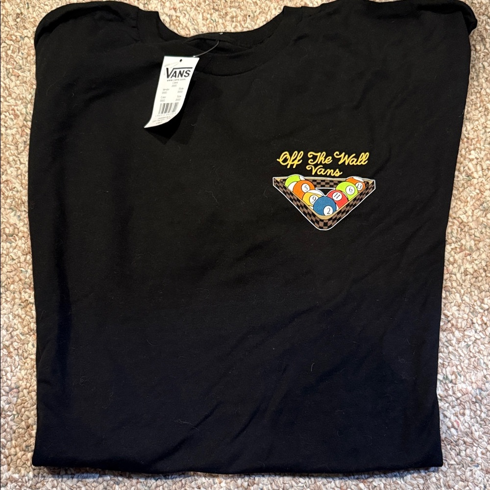 Vans Black Graphic 'Off The Wall' Pool Ball Tee